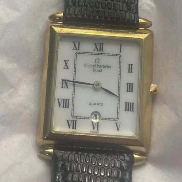 Ladies Michel Herbelin Wristwatch Lizard Grain Strap France